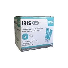 Iris Evo - Strisce Reattive Per La Misurazione Della Glicemia 50 Pezzi